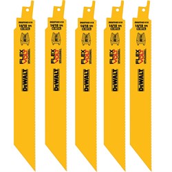 DeWalt FLEXVOLT 8 in. 14/18 Teeth per in. Bi-Metal Reciprocating Saw Blade (5-Pack)